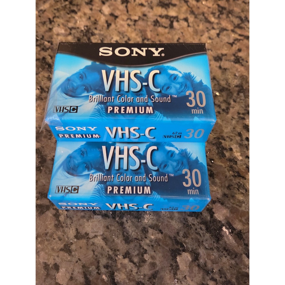 Lot of 3 Sony VHS-C Premium Grade 30 Min Blank Video Cassette Tapes TC-30VHGL